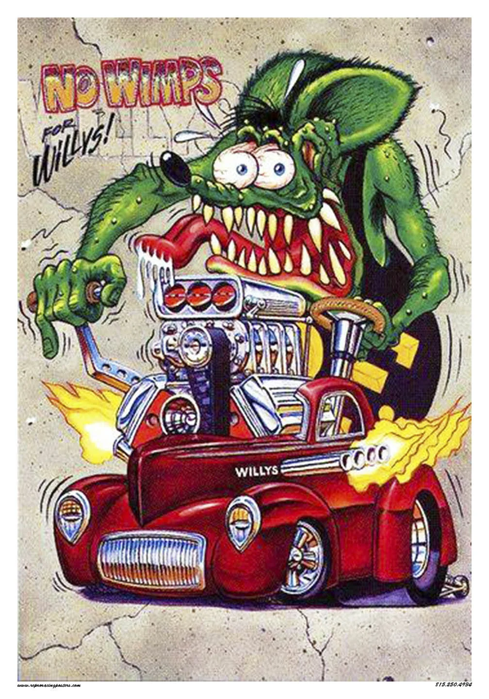 Rat Fink Willy's — Vintage Reproduction Racing Posters